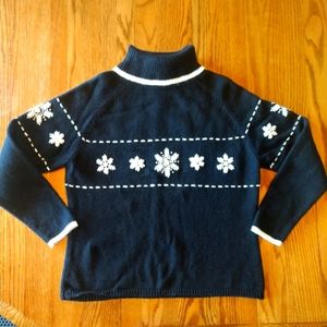 Turtleneck snowflake sweater